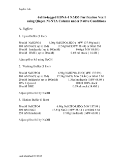 Purification of 6xHis-tagged proteins by Ni-NTA