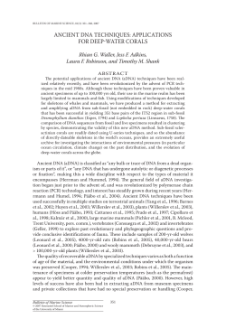 ANCIENT DNA TEChNIqUES: AppLICATIONS FOR