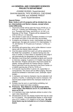 81 4-H GENERAL AND CONSUMER
