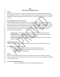 4300 Purchasing Policy - Northern New Mexico College