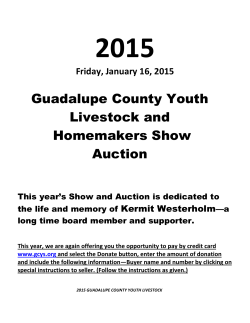 Friday Night Sale Order - Guadalupe County Youth Show