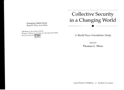 Sovereignty and Threats to Peace