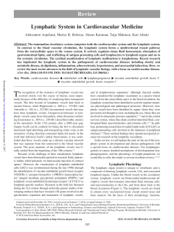 Lymphatic System in Cardiovascular Medicine