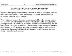 CHAPTER 9: IMPORTANCE SAMPLING IN MCNP Importance