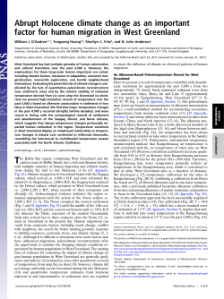 Abrupt Holocene climate change as an important factor for human