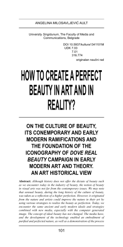 how to create a perfect beauty in art and in reality? on the culture of