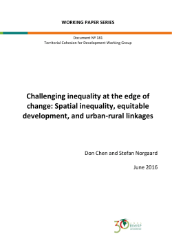 Challenging inequality at the edge of change: Spatial