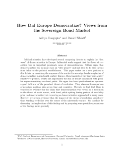 How Did Europe Democratize? Views from the Sovereign Bond Market