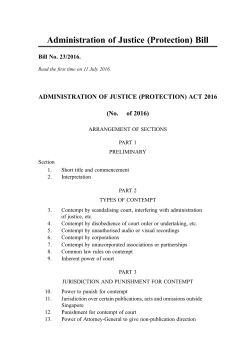 Administration of Justice (Protection)