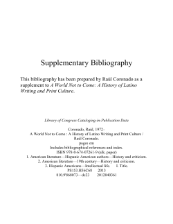 Supplementary Bibliography