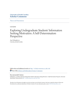 Exploring Undergraduate Students` Information Seeking Motivation