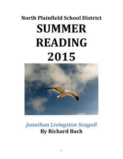 summer reading 2015 - North Plainfield School District