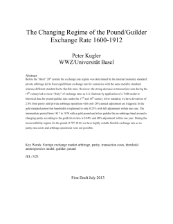 The Changing Regime of the Pound/Guilder Exchange