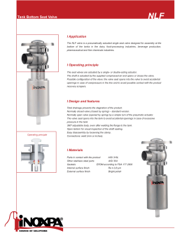 Tank bottom seat valve NLF