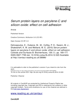 Serum protein layers on parylene-C and silicon oxide