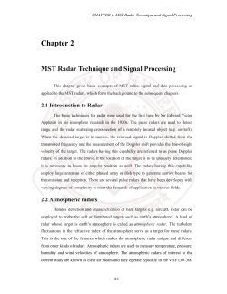Chapter 2 MST Radar Technique and Signal