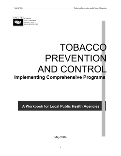 tobacco prevention and control