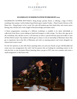 ELLERMANN SUMMER FLOWER WORKSHOPS 2015