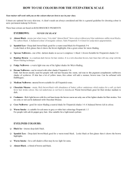 how to use colours for the fitzpatrick scale