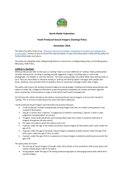 North Wolds Federation Youth Produced Sexual Imagery (Sexting
