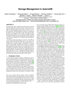 Storage Management in AsterixDB