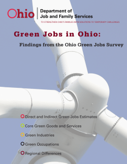 Green Jobs in Ohio - Ohio Labor Market Information