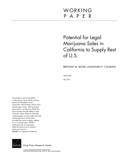 Potential for Legal Marijuana Sales in California to Supply Rest of U.S.
