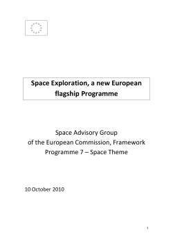 Space Exploration, a new European flagship Programme