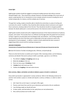 Grade Eight Eighth-grade students should be engaged in writing