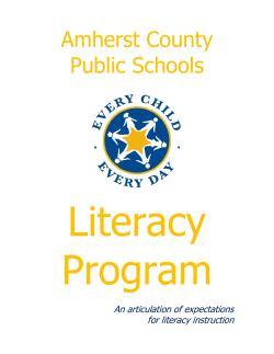 Literacy Plan - Amherst County Public Schools