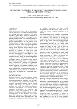 Automated Conversion Of Architectural Massing Models Into