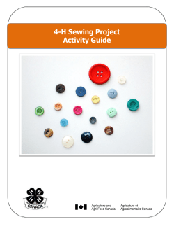 4-H Sewing Project Activity Guide