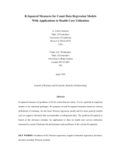 R-Squared Measures for Count Data Regression