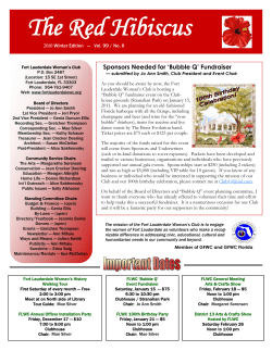 Red Hibiscus, Nov Dec 2010 - Fort Lauderdale Woman`s Club