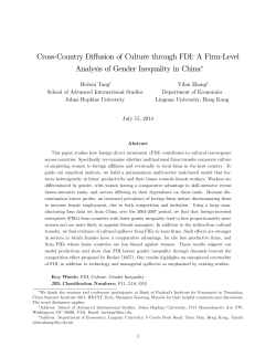 Cross-Country Diffusion of Culture through FDI