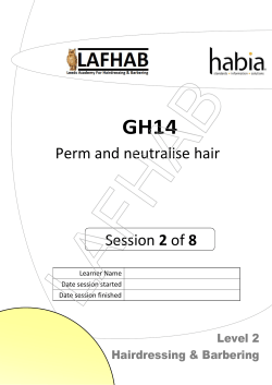 Perm and neutralise hair Session 2 of 8