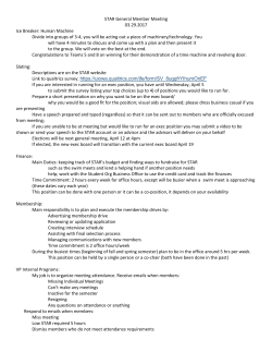 STAR General Member Meeting 03.29.2017 Ice Breaker: Human