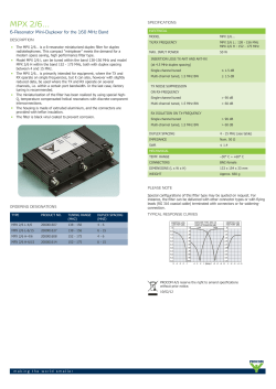 MPX 2/6... - 6-Resonator Mini-Duplexer for the 160 MHz Band