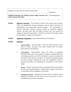 Reconciling and Verifying General Ledger Accounts