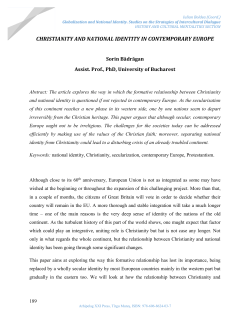 christianity and national identity in contemporary europe