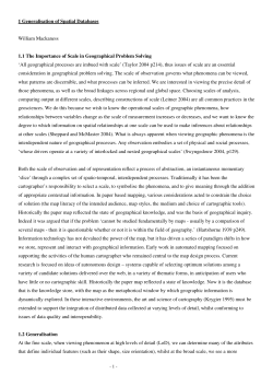 1 Generalisation of Spatial Databases William Mackaness 1.1 The