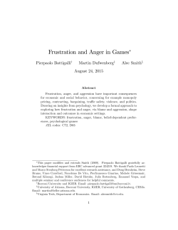 Frustration and Anger in Games