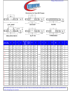 class 900 flanges - Thermometrics Corp.