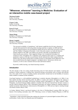 "Wherever, whenever" learning in Medicine: Evaluation of