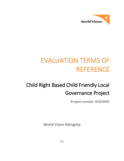 Child Right Based Child Friendly Local Governance Project