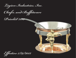 2012 Chafer Price List