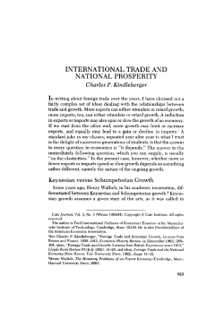 International Trade And National Prosperity