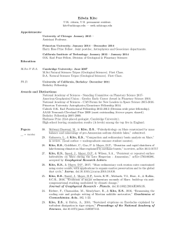 cv - Geophysical Sciences