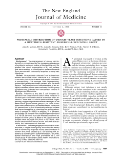100401 Widespread Distribution of Urinary Tract Infections Caused