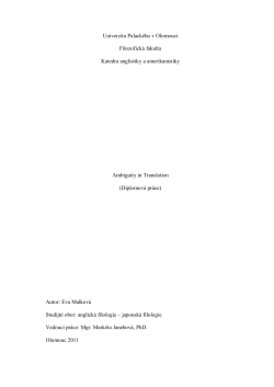 Univerzita Palack&eacute;ho v Olomouci Filozofick&aacute; fakulta